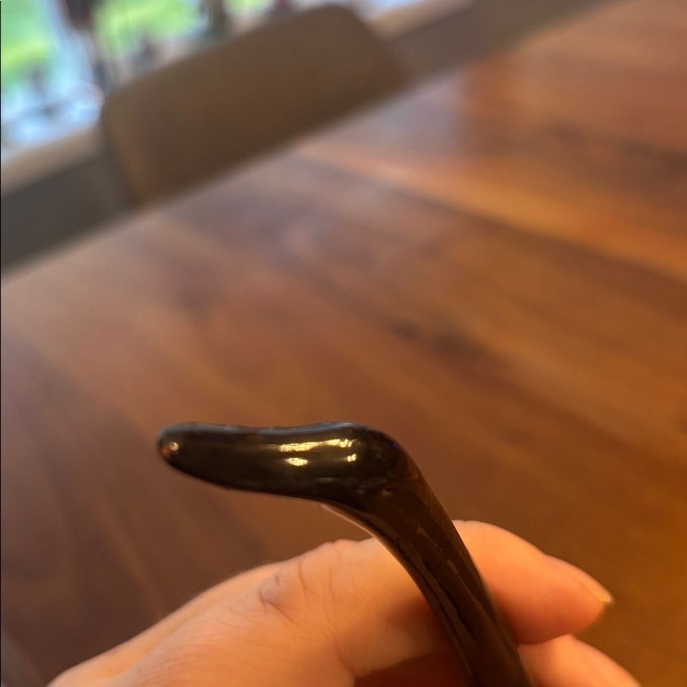 Black Crane Long Neck Bird Ceramic Pottery Art Statue Marked Japan 10.25” - Picture 7 of 8